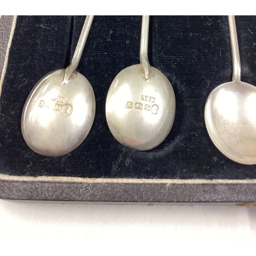 736 - An unusual set of six silver coffee spoons. Birmingham. Approx. 30 grams. Est. £40 - £60.