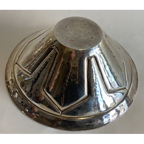 782 - A stylish tapering silver bowl of textured form. London. By CFN. Approx. 239 grams. Est. £100 - £150... 