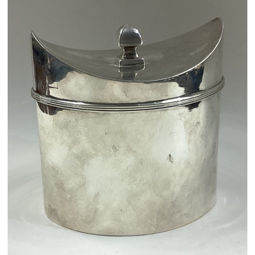 86 - CHESTER: A stylish silver tea caddy. 1904. Approx. 186 grams. Est. £150 - £200.