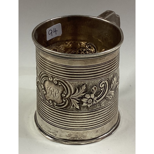 94 - A William IV silver tankard. London 1834. Approx. 100 grams. Est. £80 - £120.