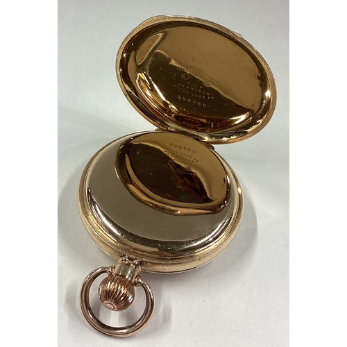 863 - A good quality gold plated Waltham half hunter pocket watch. Approx. 114 grams. Est. £60 - £80.