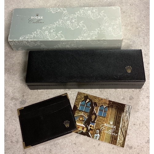 866 - ROLEX: A gent's Cellini watch box and papers. Est. £50 - £80.