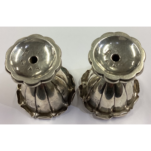 146 - A rare pair of heavy Indian Colonial silver egg cups. Marked to bases. Circa 1850. By Hamilton & Co.... 