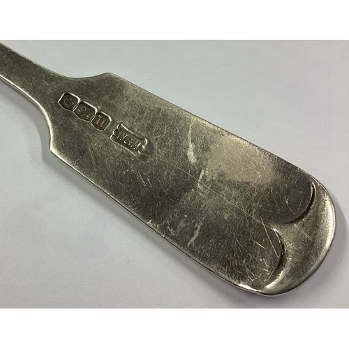 197 - A rare silver straining spoon. Sheffield 1930. Approx. 63 grams. Est. £100 - £150.