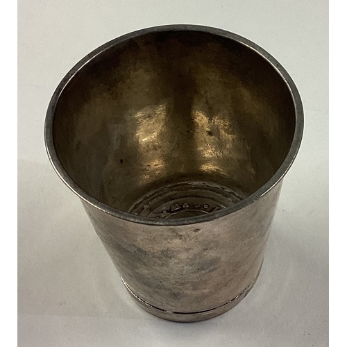 210 - An early 18th Century German silver beaker with coin inset to centre. Approx. 91 grams. Est. £350 - ... 