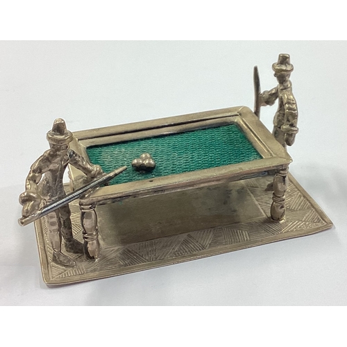 216 - An Antique Dutch silver snooker table toy. Approx. 39 grams. Est. £40 - £60.