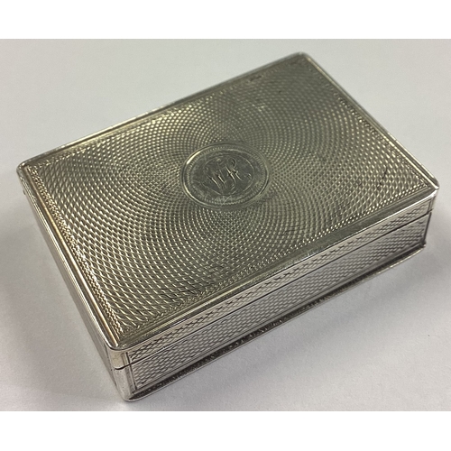 238 - An engine turned Victorian silver combination snuff box / vesta case. Marked to each piece. London. ... 