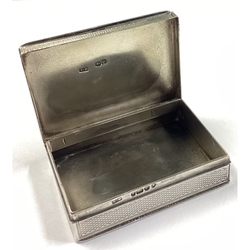 238 - An engine turned Victorian silver combination snuff box / vesta case. Marked to each piece. London. ... 