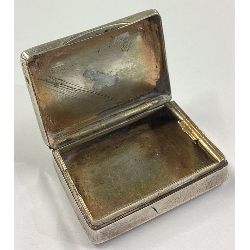 242 - A silver castle top snuff box with engraved scene to front and reverse. Approx. 20 grams. Est. £80 -... 