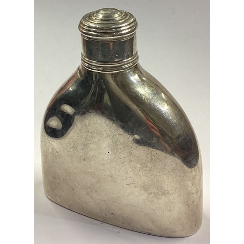 247 - A rare George III silver drinking flask of half form with screw-top cover. Approx. 85 grams. Est. £2... 