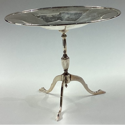 249 - An Art Deco silver jewellery table on feet with registration number. Fully marked to foot. By Robert... 