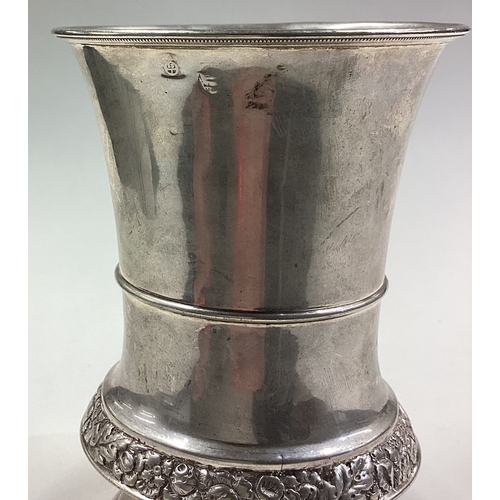 257 - An Austrian Judaica silver kiddush cup / beaker. Circa 1830. Approx. 169 grams. Est. £150 - £200.