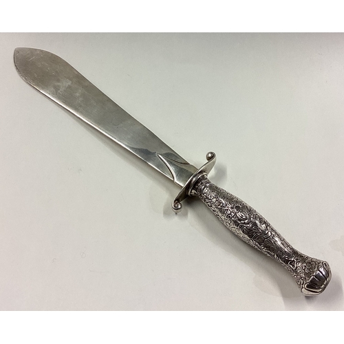 294 - A rare large and oversized Victorian silver sword. London 1893. By James Dudley. Approx. 153 grams. ... 