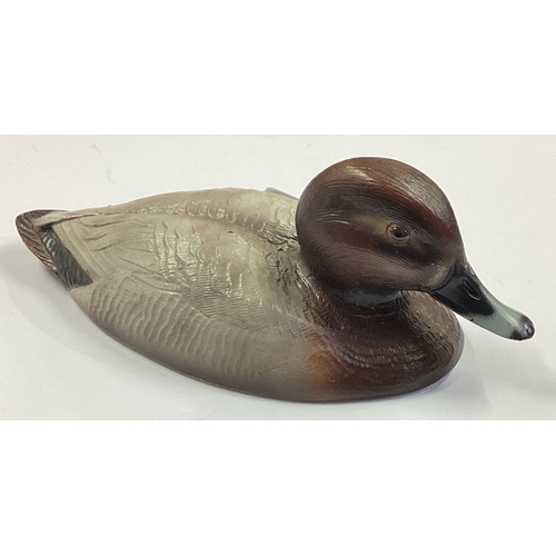 310 - A Naturalistic Italian silver figure of a duck. Approx. 100 grams. Est. £300 - £400.