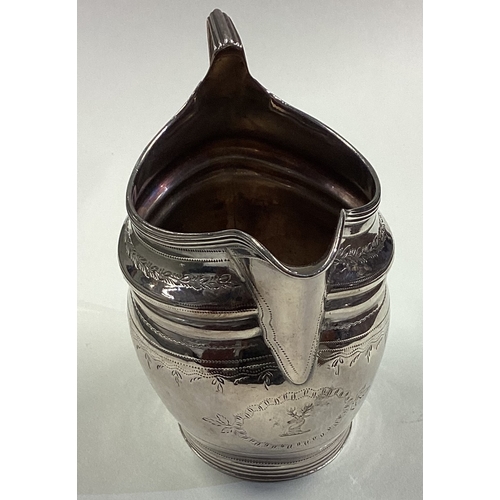 33 - A fine George III silver jug with bright-cut decoration. London 1801. Approx. 139 grams. Est. £120 -... 