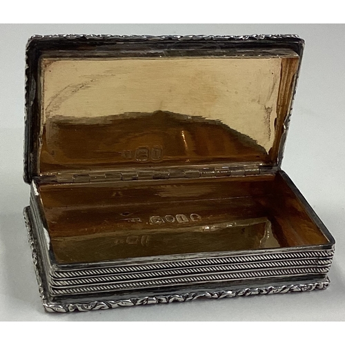 364 - A good Georgian silver hinged top snuff box with gilded interior. London. By TP. Approx. 40 grams. E... 