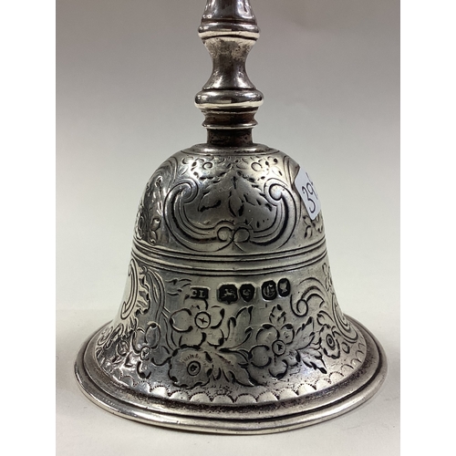 395 - A Victorian silver table bell. London 1838. By Charles Lias. Approx. 166 grams. Est. £500 - £800.