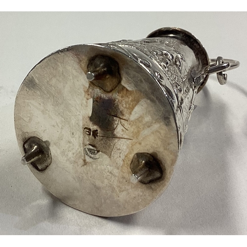 431 - A miniature Dutch silver lidded milk churn. Marked to side. Approx. 28 grams. Est. £30 - £40.