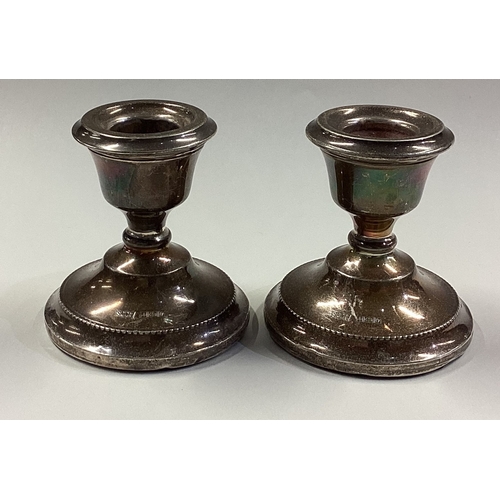 436 - A pair of silver candlesticks. Birmingham. Approx. 195 grams of gross weight. Est. £30 - £40.