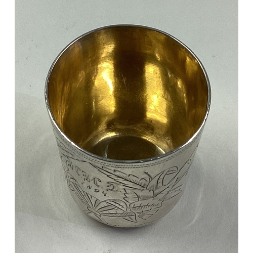 440 - A Russian silver kiddush cup. 1891. Approx. 33 grams. Est. £40 - £60.