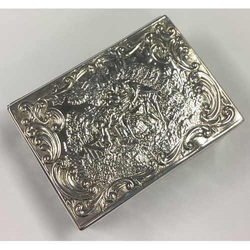 45 - A good quality chased silver box with gilt interior. Sheffield. By L&S. Approx. 162 grams. Est. £40 ... 