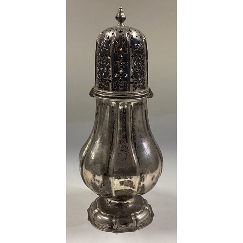 455 - A large 18th Century Scandinavian silver caster. Maker's mark only to base. Approx. 254 grams. Est. ... 