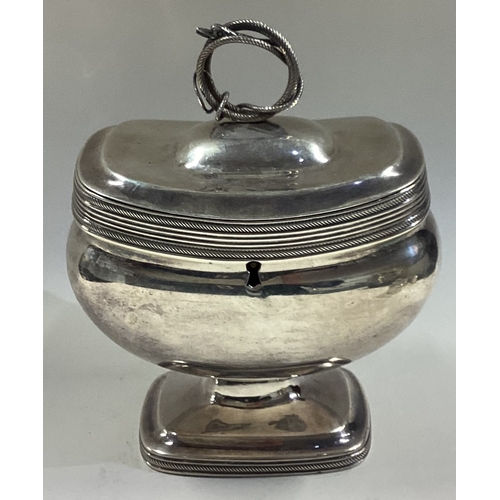 473 - An Antique Dutch silver tea caddy. Marked to base and cover. Approx. 252 grams. Est. £300 - £400.