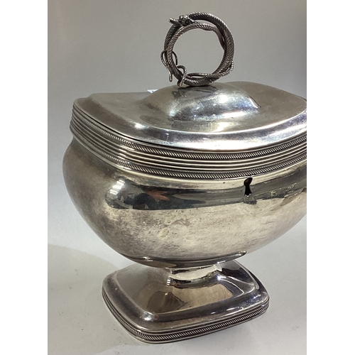 473 - An Antique Dutch silver tea caddy. Marked to base and cover. Approx. 252 grams. Est. £300 - £400.