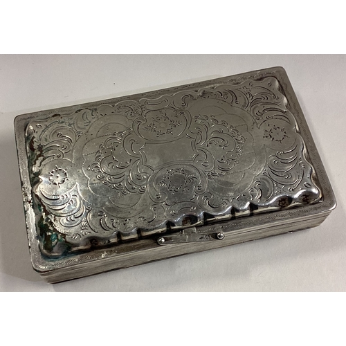 479 - A rare 19th Century Dutch silver combination cigar box / snuff box. Marked to interior. Approx. 210 ... 