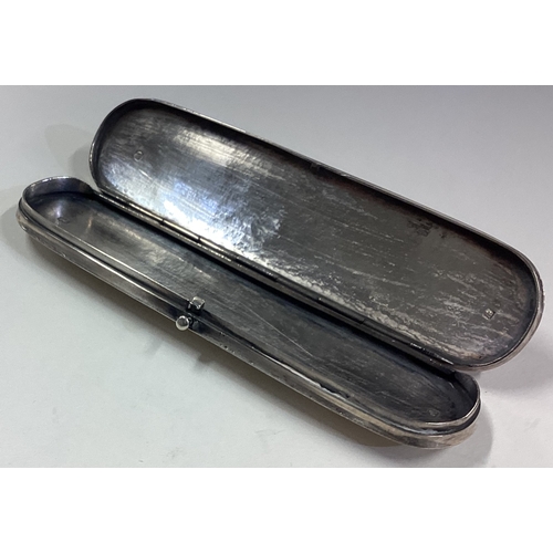 493 - A 19th Century Dutch silver spectacles case. Marked to interior. Approx. 72 grams. Est. £100 - £150.