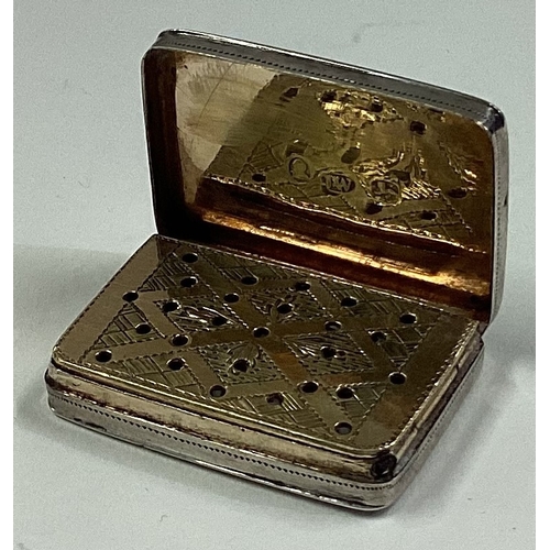 505 - A 19th Century George III silver vinaigrette. Birmingham 1811. By Joseph Wilmore. Approx. 17 grams. ... 