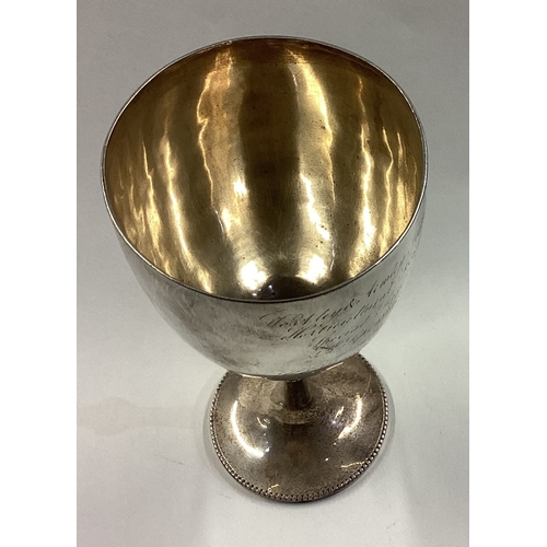 536 - A Victorian silver goblet. London 1875. By Charles Boyton. Approx. 108 grams. Est. £100 - £150.