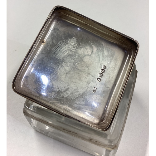 570 - A George III silver mounted and glass box. London 1828. Est. £50 - £80.