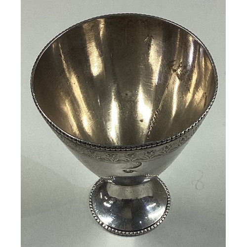 574 - A Turkish silver egg cup. Approx. 45 grams. Est. £40 - £60.