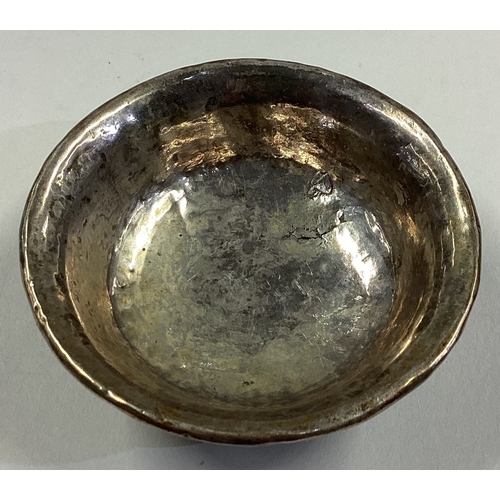 581 - An 18th Century Continental silver mounted wooden bowl. Approx. 47 grams of gross weight. Est. £30 -... 