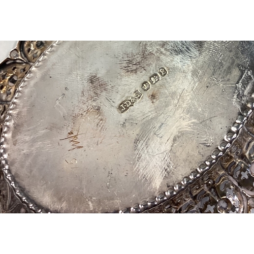 594 - A Victorian silver dish. By James Dixon & Sons. Approx. 31 grams. Est. £40 - £60.