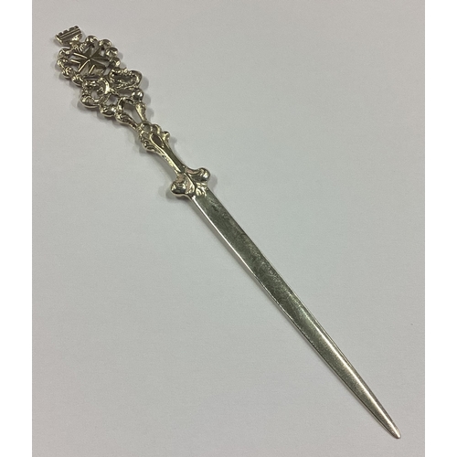 8 - A Maltese silver letter opener. Approx. 14 grams. Est. £20 - £30.