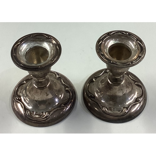 82 - A fine pair of Art Deco silver candlesticks. Birmingham 1907. By A&J Zimmerman. Approx. 352 grams gr... 