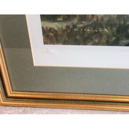 102 - A selection of seven limited edition pencil signed and other framed and glazed military aeroplane, a... 