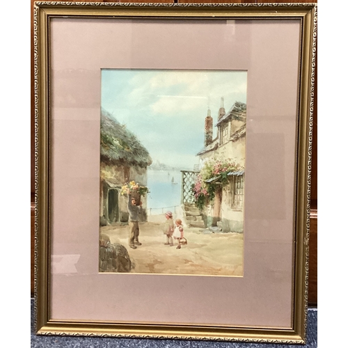 14 - WILLIAM HENRY SWEET: (British, 1861 - 1942): A framed and glazed watercolour entitled  'At The Botto... 