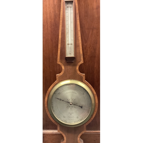 171 - A brass mounted banjo barometer. Est. 20 - £30.