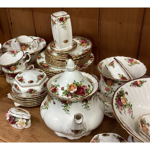 175 - ROYAL ALBERT OLD COUNTRY ROSES: An extensive tea and coffee service with typical decoration. Est. £1... 