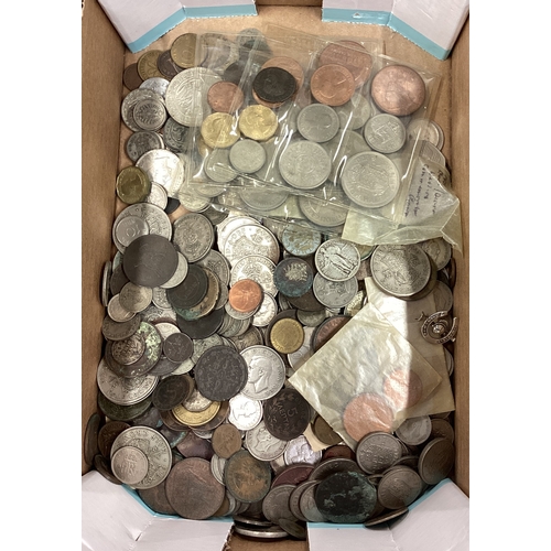 332 - A box containing coinage. Est. £20 - £30.