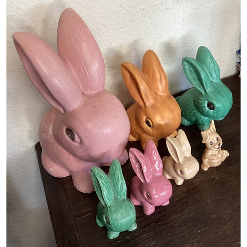 411 - A group of Sylvac and other rabbits. Est. £30 - £40.