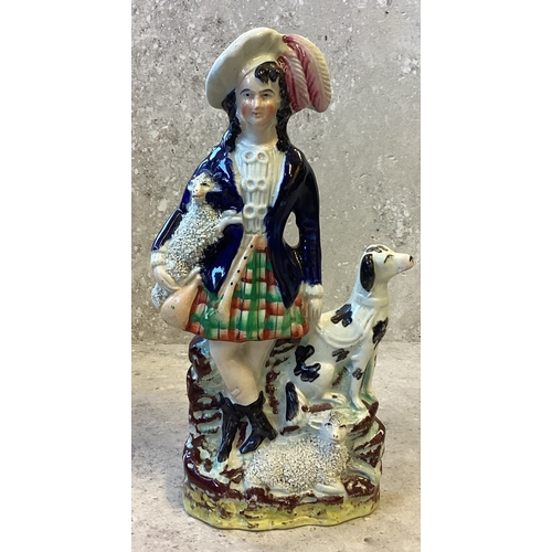 468 - A Staffordshire figure of Bonnie Prince Charlie. Approx. 24 cms high. Est. £20 - £30.