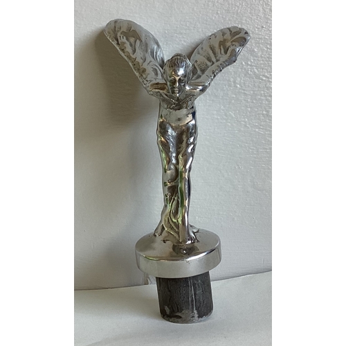 488 - ROLLS ROYCE: A chrome 'Spirit of Ecstasy' car mascot. Est. £40 - £60.