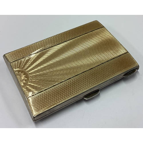 10 - A 20th Century Art Deco silver and brown enamelled cigarette case. Approx. 100 grams. Est. £100 - £1... 