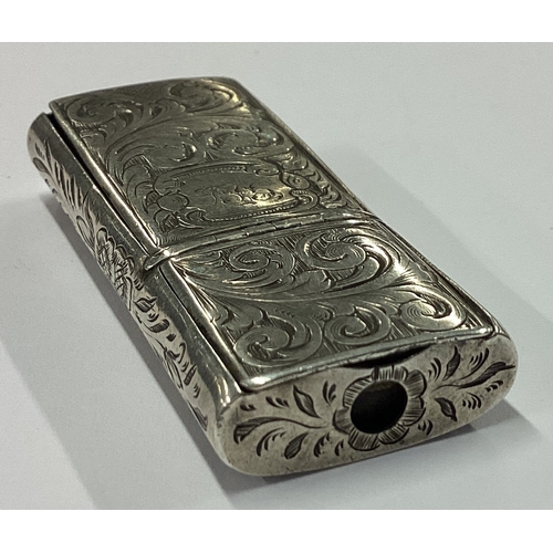 109 - A Victorian silver combination vesta case and snuff box. Birmingham 1856. By Alfred Taylor. Approx. ... 