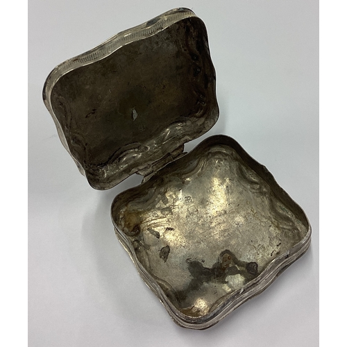 120 - A 19th Century Dutch silver box with hinged lid. Approx. 30 grams. Est. £30 - £40.