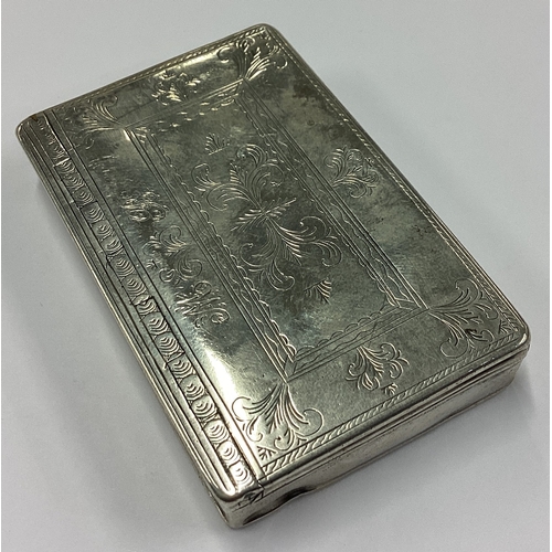 130 - An early 18th Century silver snuff box in the form of a book. Approx. 55 grams. Est. £400 - £600.